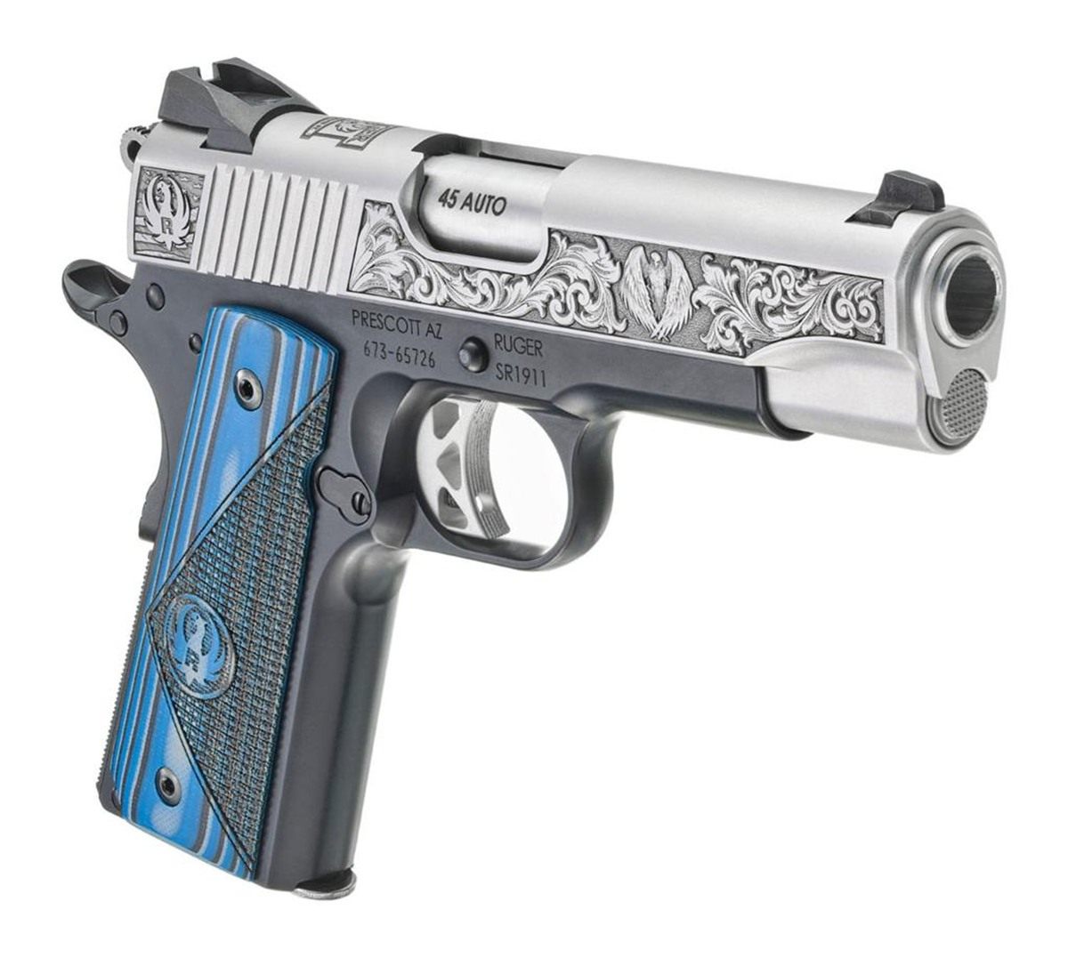 Ruger SR1911 411 Sunapee St. Edition Handgun 45 Auto 7rd Magazines(2) 4.25i view 5