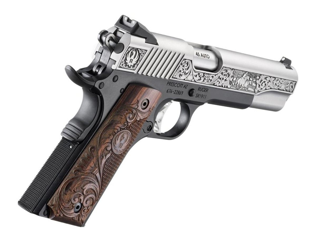 Ruger 16706 SR1911 Limited Edition 45 ACP 8+1 5in Stainless Steel Barrel, L view 3