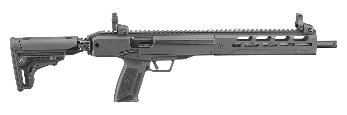 Ruger 19300 LC Carbine 5.7x28mm 16.25in Threaded Barrel 20+1, Black, Foldin