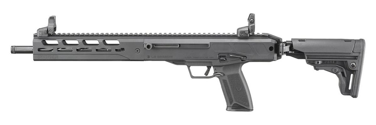 Ruger 19300 LC Carbine 5.7x28mm 16.25in Threaded Barrel 20+1, Black, Foldin view 2