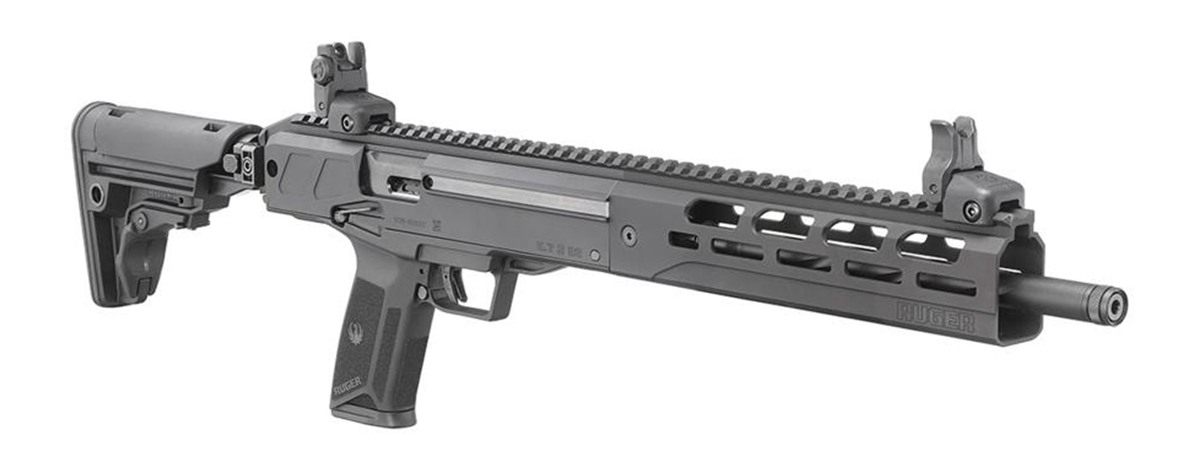 Ruger 19300 LC Carbine 5.7x28mm 16.25in Threaded Barrel 20+1, Black, Foldin view 4
