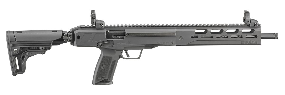 Ruger 19302 LC Carbine 5.7x28mm 10+1 16.25in Nitride Fluted Barrel, Black H