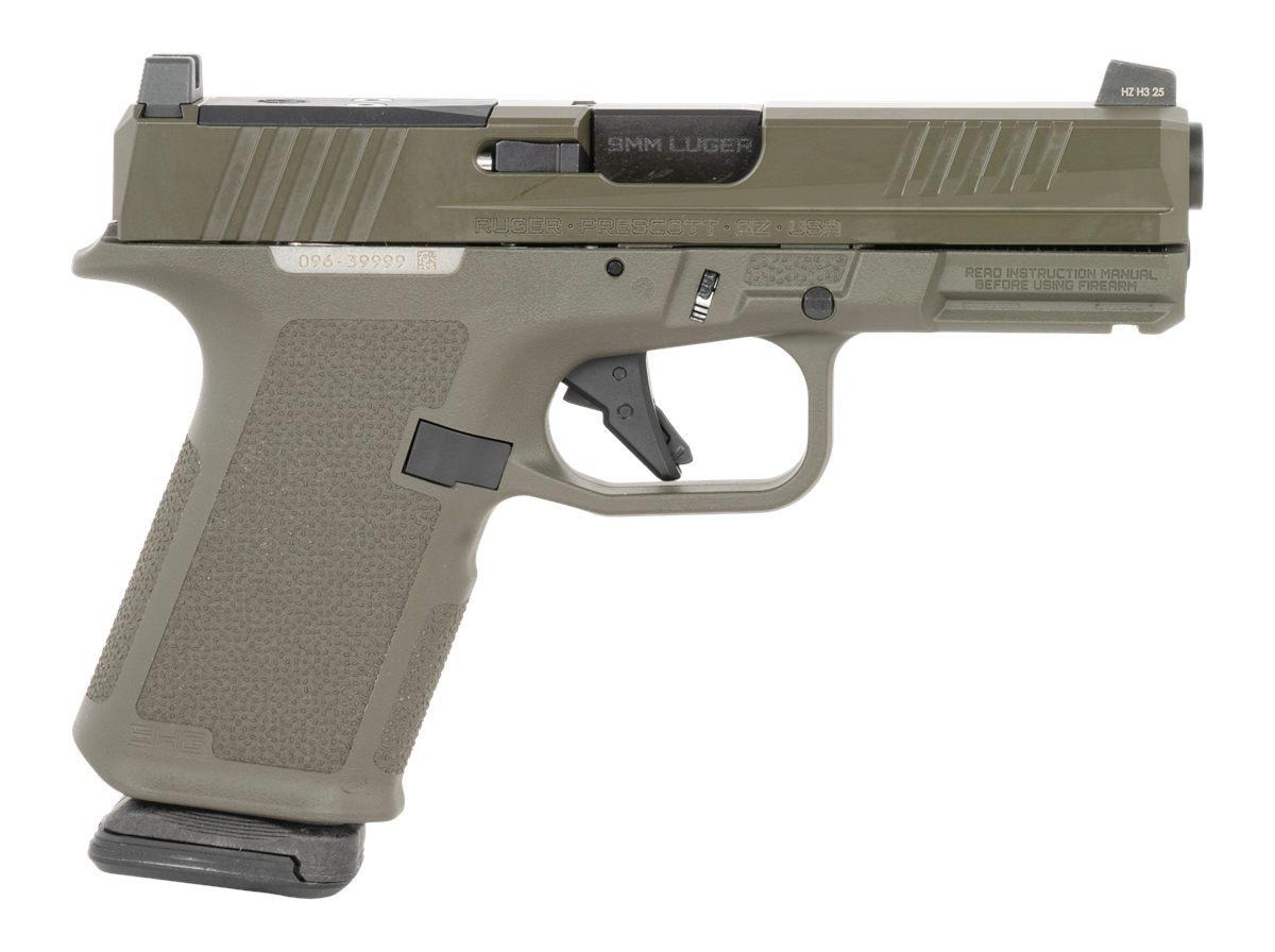 Ruger RXM Compact 9mm Luger 15+1 4in Black FNC Nitride Barrel, OD Green All