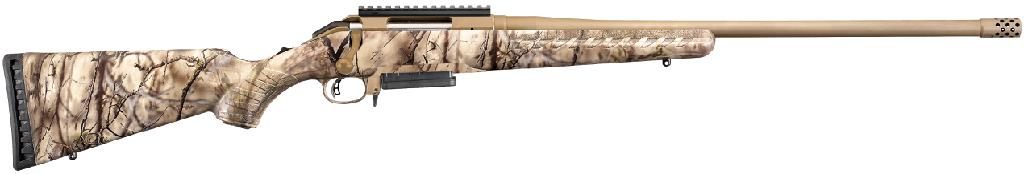 Ruger American Rifle 7MM-08 REM (Camo) 22in Cerakote Bronze BRL GO Wild Cam