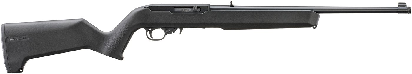Ruger 32021 10/22  22 LR 10+1 18.50" Satin Black Alloy Steel Threaded Barrel, Drilled & Tapped Receiver, Black Magpul MOE X-22 w/M-LOK Textured Synthetic Stock view 2