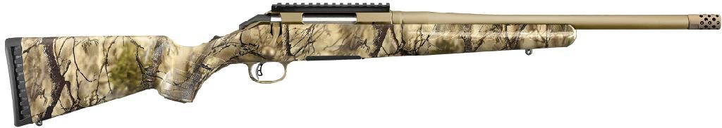 Ruger American Compact 6.5 CM 16in BRL 12.5in LOP GO Wild Camo STK Bronze B