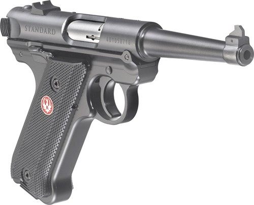 Ruger 40104 Mark IV 22 LR 10+1 4.75in Satin Stainless Tapered Barrel, Blued view 2