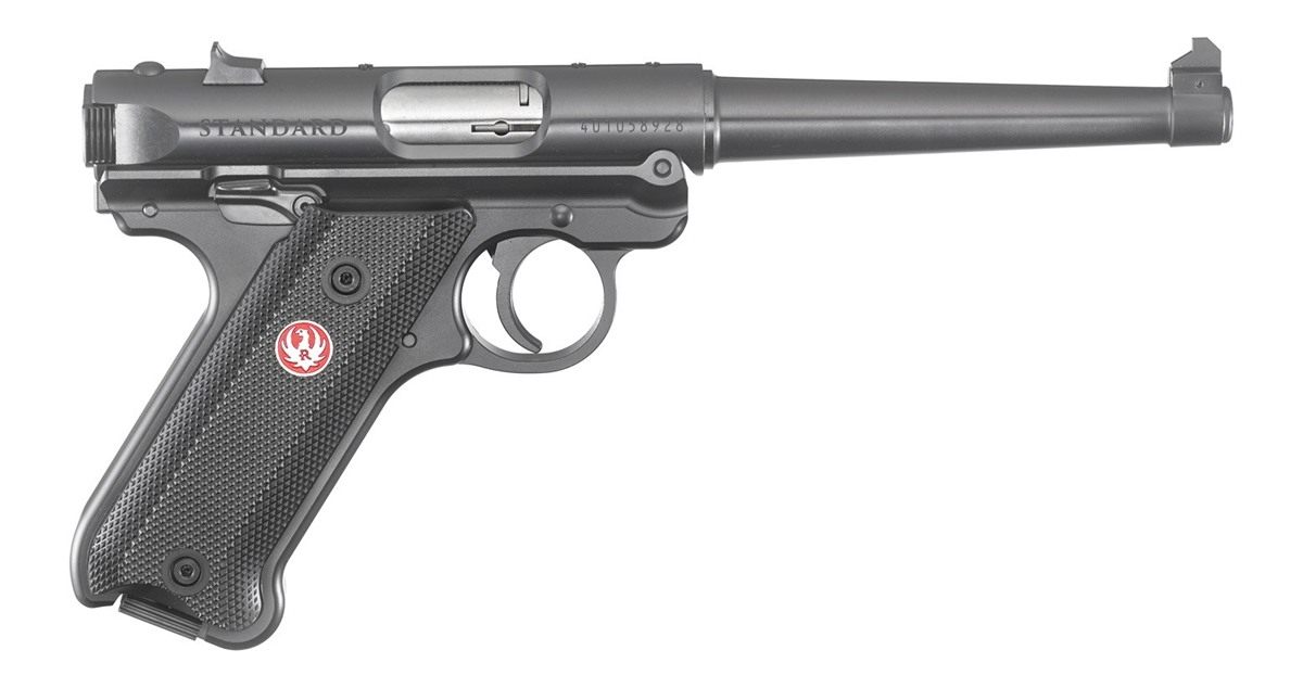 Sturm Ruger 40105 Mark IV 22 LR 10+1 6in Satin Stainless Tapered Barrel, Bl