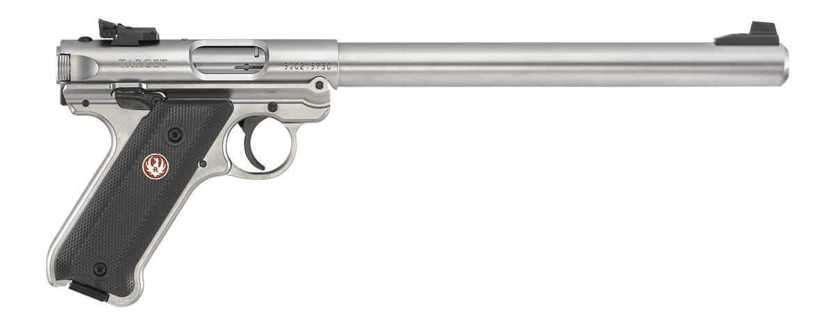 Ruger 40174 Mark IV Target 22 LR 10+1 10in Overall Satin Stainless Steel Bu