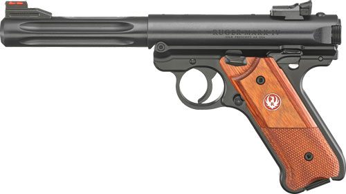 Ruger Mark IV Hunter 22LR 5.5in BRL 10RD (Talo) Checkered Grip HI-VIZ Sight view 2
