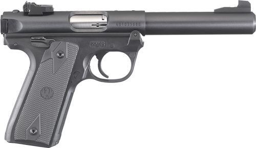 Ruger Mark IV 22/45 22 LR 10+1, 5.50in Stainless Bull Barrel, Blued Drilled view 2