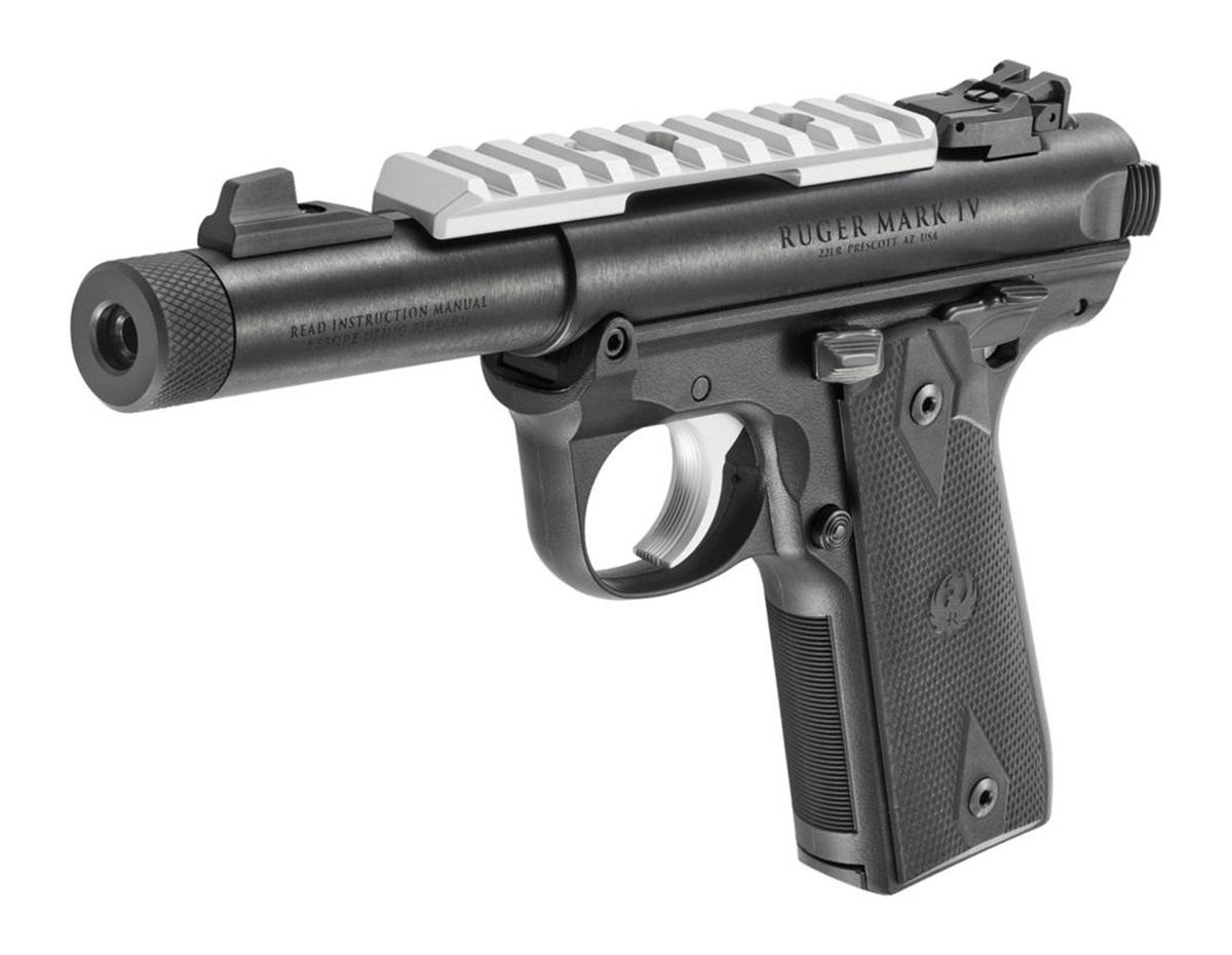 Ruger 40190 Mark IV 22/45 22 LR 10+1 4.40in Steel Threaded Bull Barrel, Blu view 3