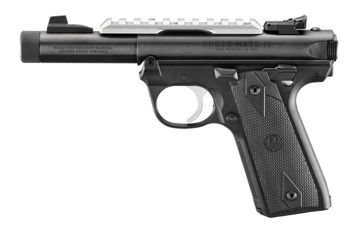 Ruger 40190 Mark IV 22/45 22 LR 10+1 4.40in Steel Threaded Bull Barrel, Blu view 5
