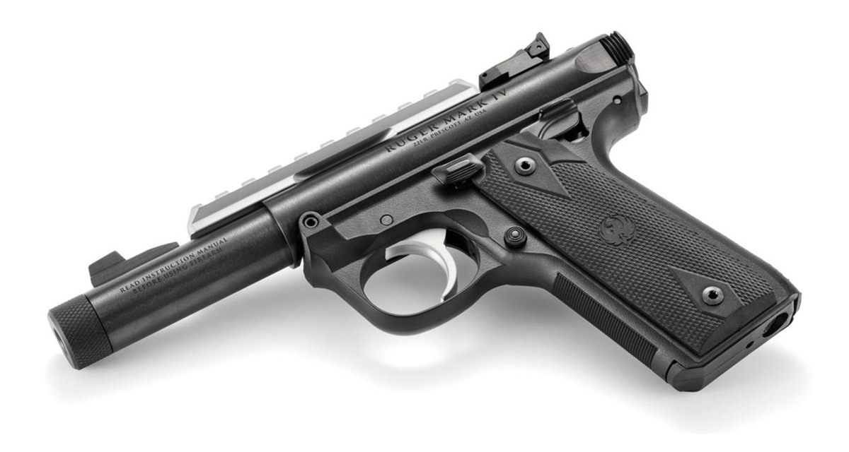 Ruger 40190 Mark IV 22/45 22 LR 10+1 4.40in Steel Threaded Bull Barrel, Blu view 6