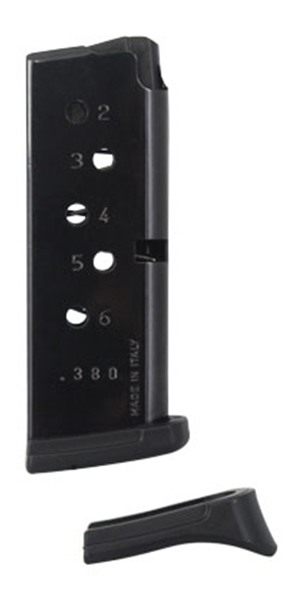 Ruger Handgun Magazine w/Extended Floorplate for LCP .380 Auto 6/rds Black view 4