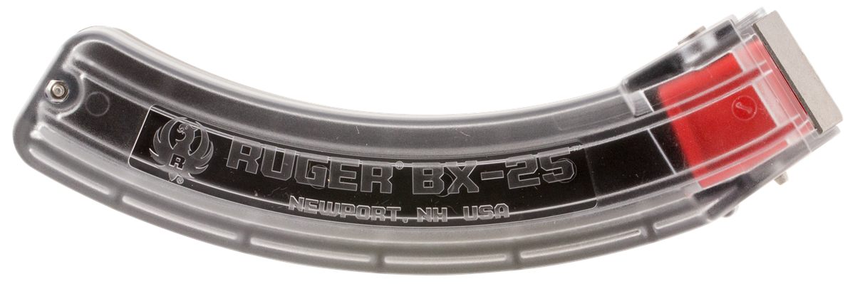 Ruger 90591 BX-25 25rd Magazine Fits 10/22/SR/77/Charger 22LR Clear view 2