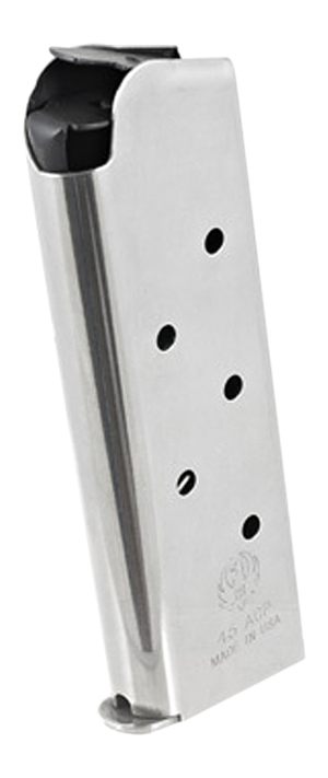Ruger SR1911 Officer-Style Handgun Magazine .45 ACP Stainless Steel 7/rd