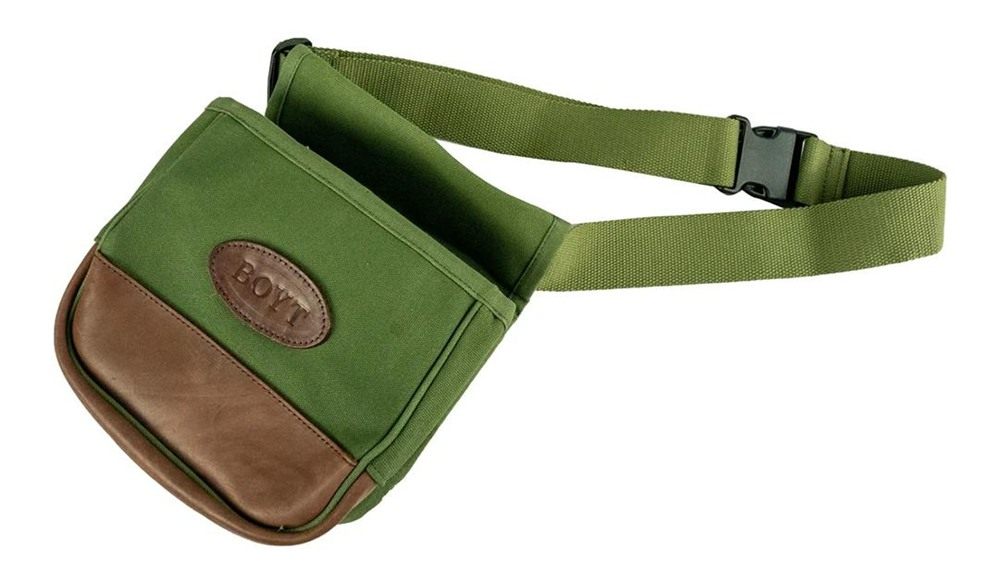 Boyt Harness Signature Series Canvas and Leather Shell Pouch OD Green view 4