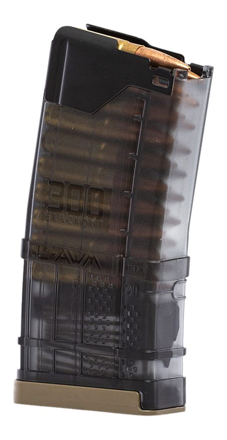 Lancer Systems Magazine L5AWM AR-15 300BLK 20RD Translucent Smoke