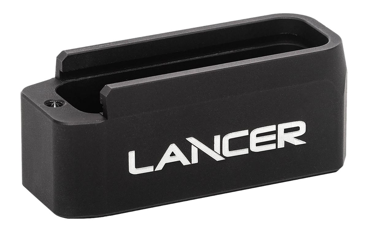 Lancer EXTBP06BLK L5AWM Magazine Base Pad Extended 6rd Compatible w/ Advanc
