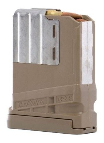 LANCER MAGAZINE L7AWM SR-25 7.62X51 5RD OPAQUE FDE GEN 2