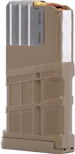 Lancer L7AWM Rifle Magazine Flat Dark Earth .308 Win/7.62x5mm/6.5 Creedmoor