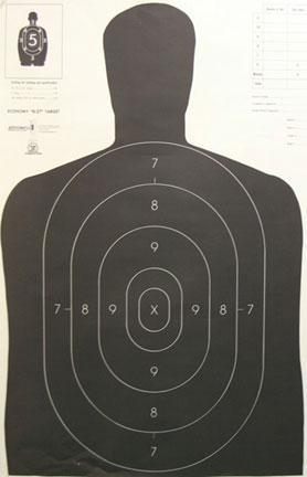 Speedwell Targets Official NRA Police Qualification Silhouette - Black - 20