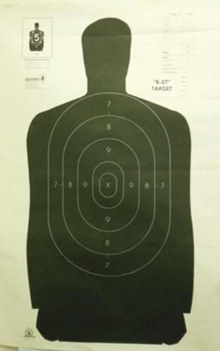 Speedwell Targets Official NRA Police Qualification Silhouette - Black - 50
