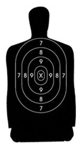 Speedwell Targets Official NRA Police Qualification Silhouette Reduced 25 y