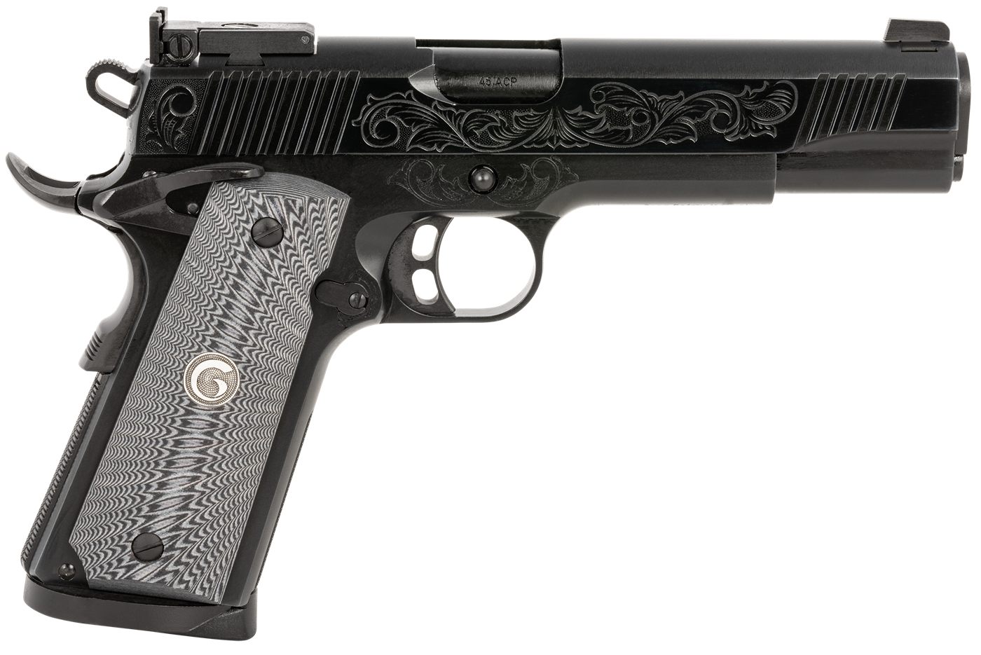 EAA Girsan 390098 MC1911 S Lux Full Size 45 ACP 8+,1 5in Black Steel Barrel view 2