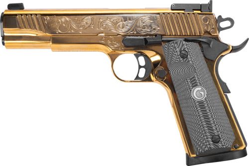 Girsan 390093 MC1911 S Lux 45 ACP 8+1 5in Gold Plated PVD Steel Barrel, Fin view 3