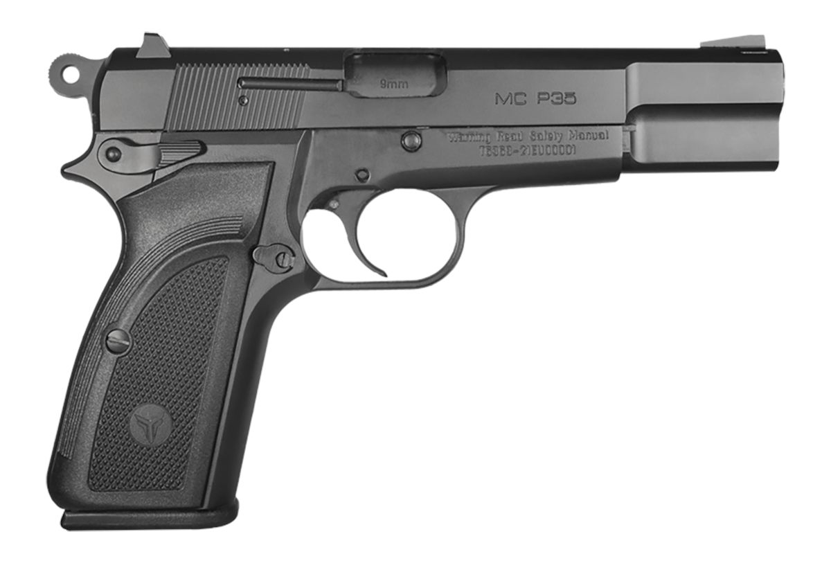 EAA Girsan 390450 MC P35 9mm Luger 15+1, 4.87in Black Steel Barrel, Serrate