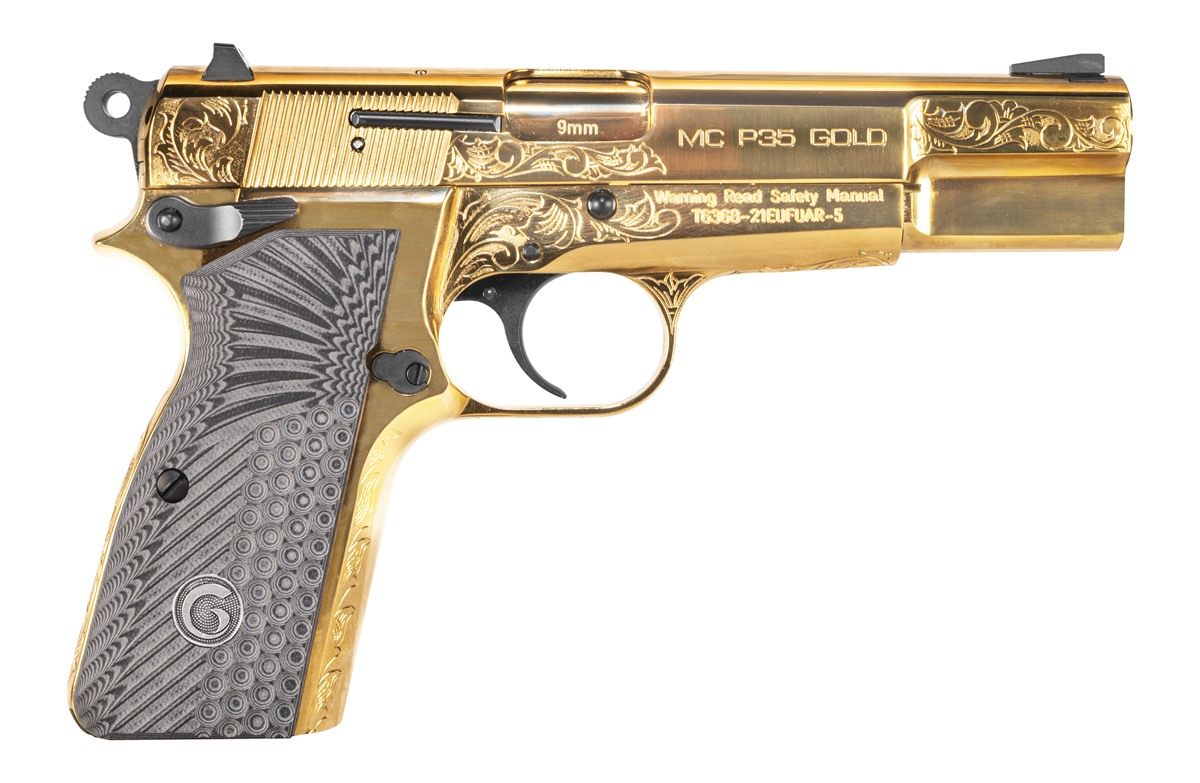 EAA Girsan 390488 MC P35 9mm Luger 15+1 4.87in Gold Plated PVD Stainless St