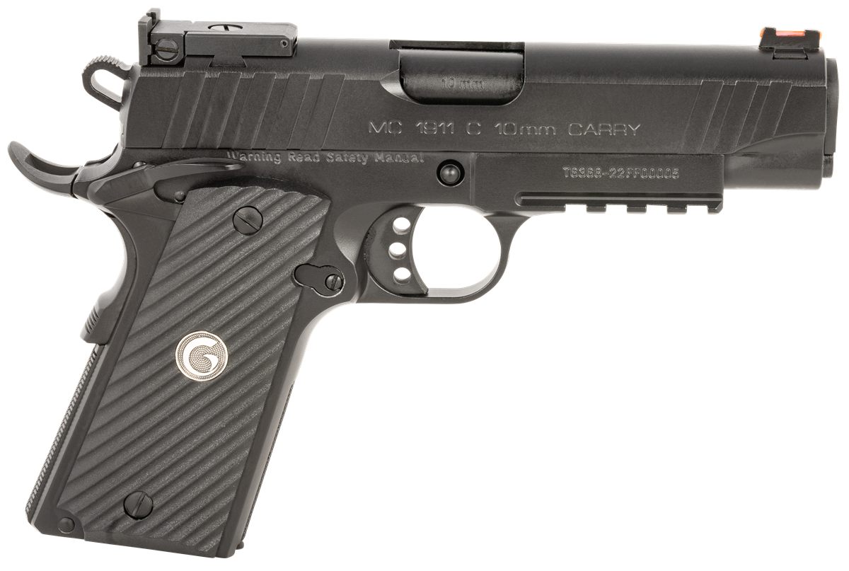 EAA Girsan 390605 MC1911 C Carry 10mm Auto 9+1, 4.40in Black Steel Barrel