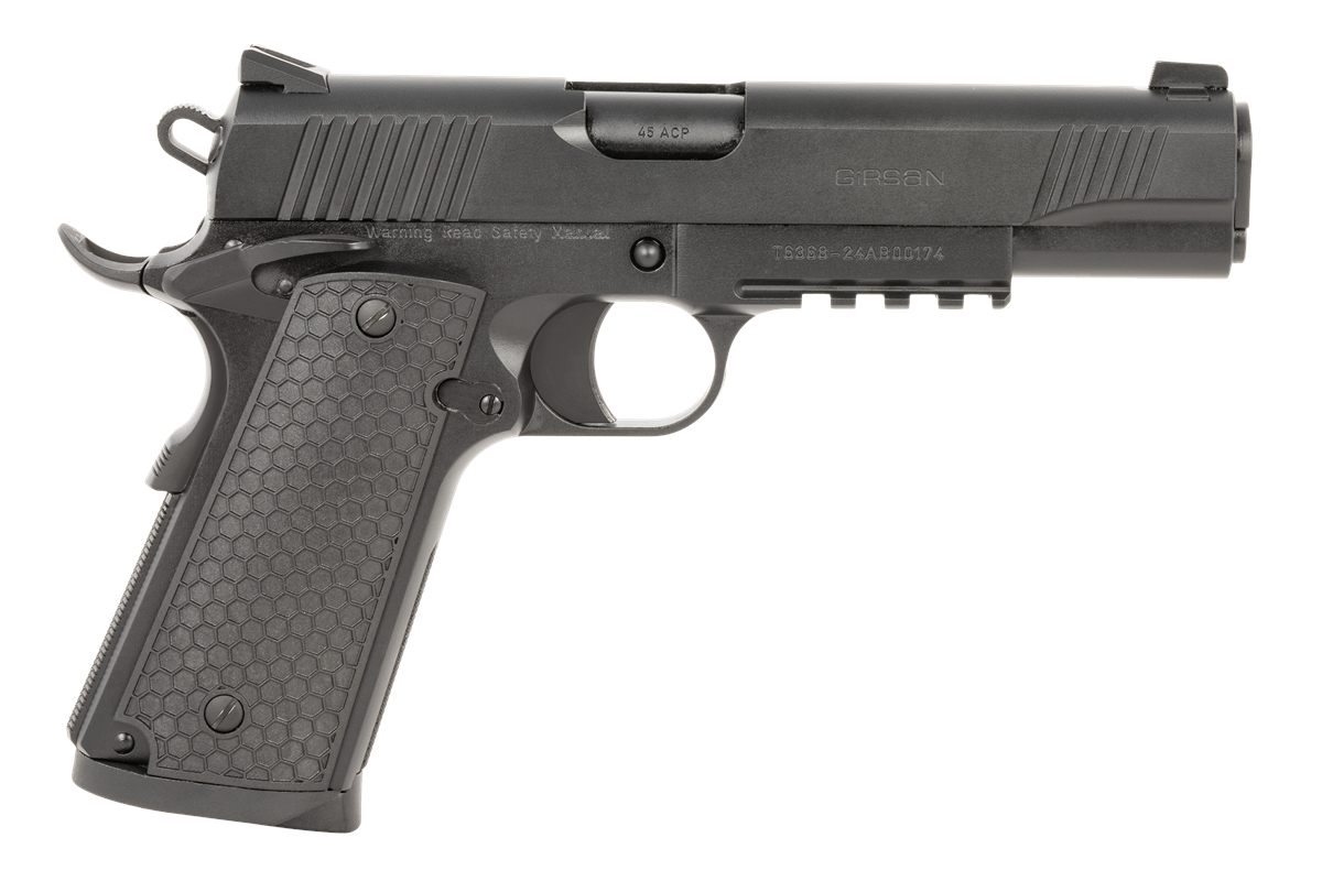 EAA Girsan 392060 MC1911 S Untouchable Full Size 45 ACP 8+1 5in Black Steel