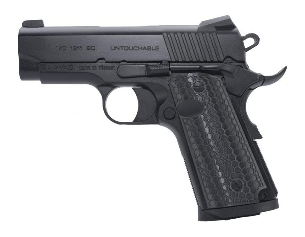 EAA Girsan 392065 MC1911 SC Untouchable Sub-Compact 9mm Luger 7+1 3.40in Bl view 2