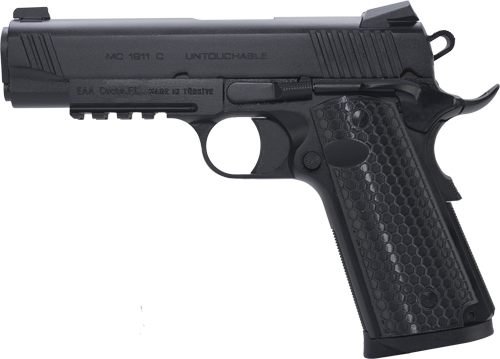 EAA Girsan 392075 MC1911 C Untouchable Compact 9mm Luger 9+1 4.40in Black S view 3