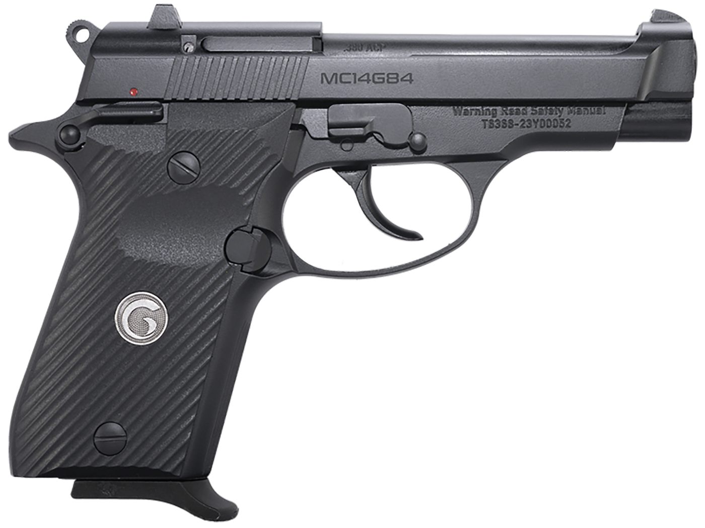 EAA Girsan 390825 MC14G84 380 ACP 13+1 3.80in Black Steel Barrel, Serrated