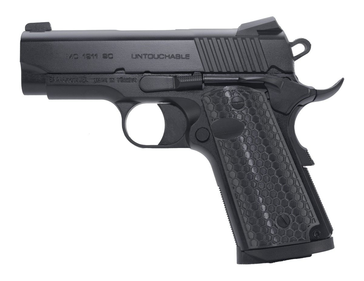 Girsan EAA 392050 MC1911 SC Untouchable Sub-Compact 45 ACP 6+1 3.40in Black view 2