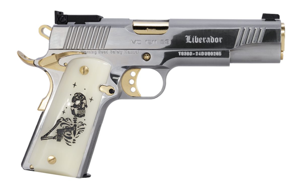 GIRSAN MC1911S LIBERADORE III 9MM SKELETON CHROME/GOLD 9RD