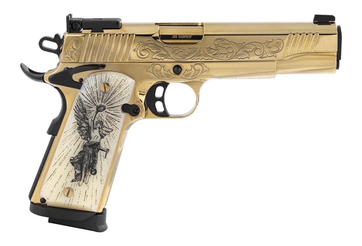 Girsan EAA MC1911 Gold Lux Handgun .38 Super 9rd Magazine 5in Barrel Engrav