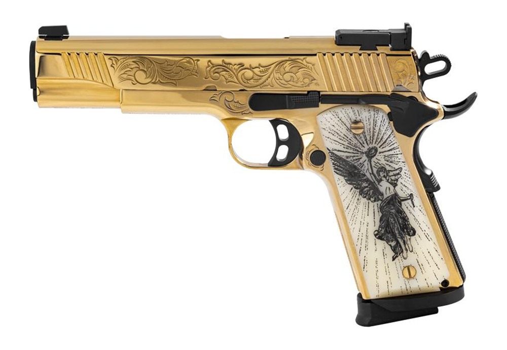 Girsan EAA MC1911 Gold Lux Handgun .38 Super 9rd Magazine 5in Barrel Engrav view 2