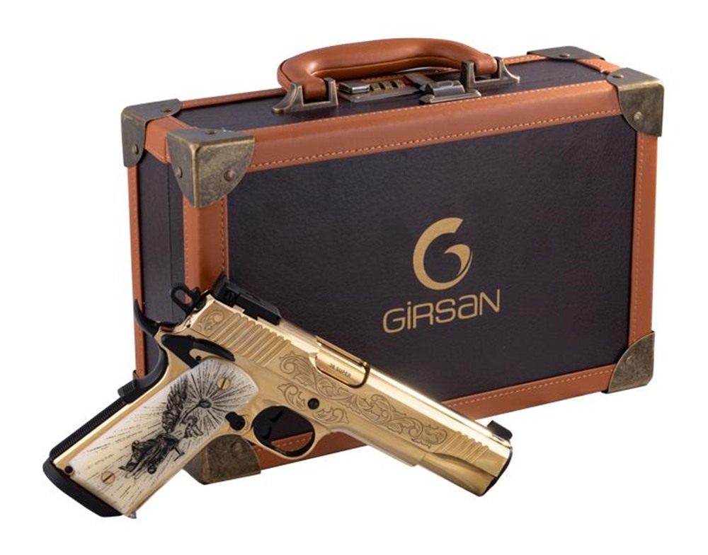 Girsan EAA MC1911 Gold Lux Handgun .38 Super 9rd Magazine 5in Barrel Engrav view 5
