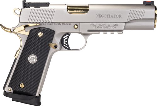 Girsan 1911 Negotiator Talo 38 Super 5in 9RD Titanium/Gold view 2