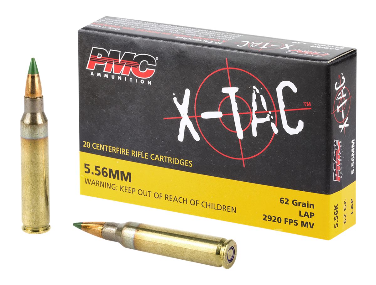 PMC 556K X-Tac 5.56x45mmNATO 62gr Light Armor Piercing 20 Per Box/50 Case