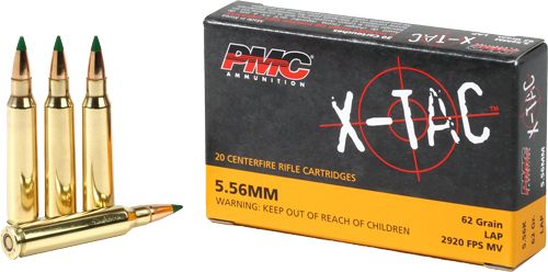 PMC 556K X-Tac 5.56x45mmNATO 62gr Light Armor Piercing 20 Per Box/50 Case view 2