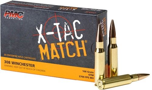 PMC X-TAC MATCH Rifle Ammunition .308 Win 168 gr OTM 2700 fps - 20/box view 3