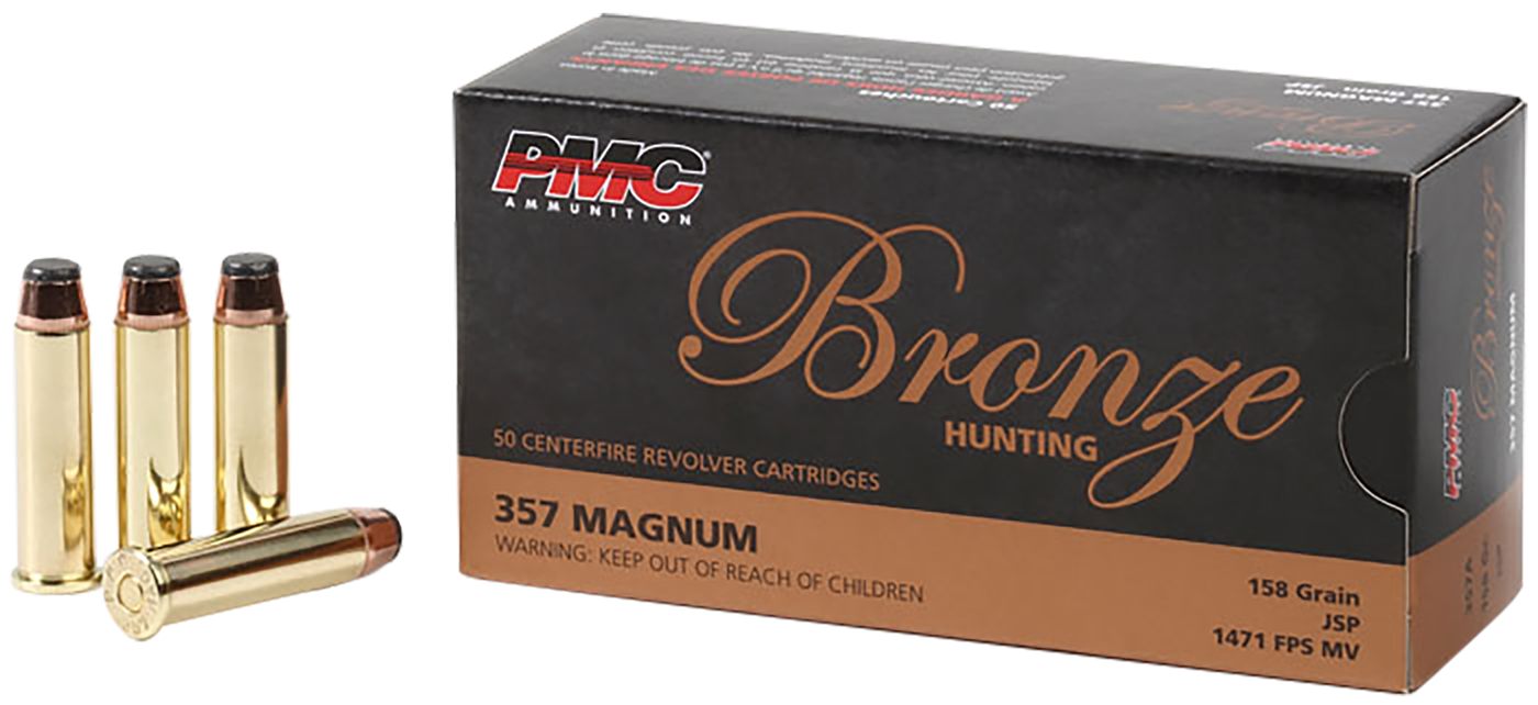 PMC Ammunition 357A Bronze 357 Mag 158gr Jacketed Soft Point 50 Per Box/20