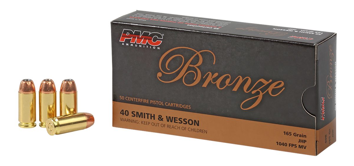 Poongsan PMC 40B Bronze 40S W 165gr Jacketed Hollow Point 50 Per Box/20 Cas