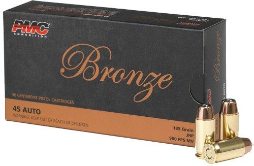 Poongsan PMC 45B Bronze 45ACP 185gr Jacketed Hollow Point 50 Per Box/20 Cas view 3
